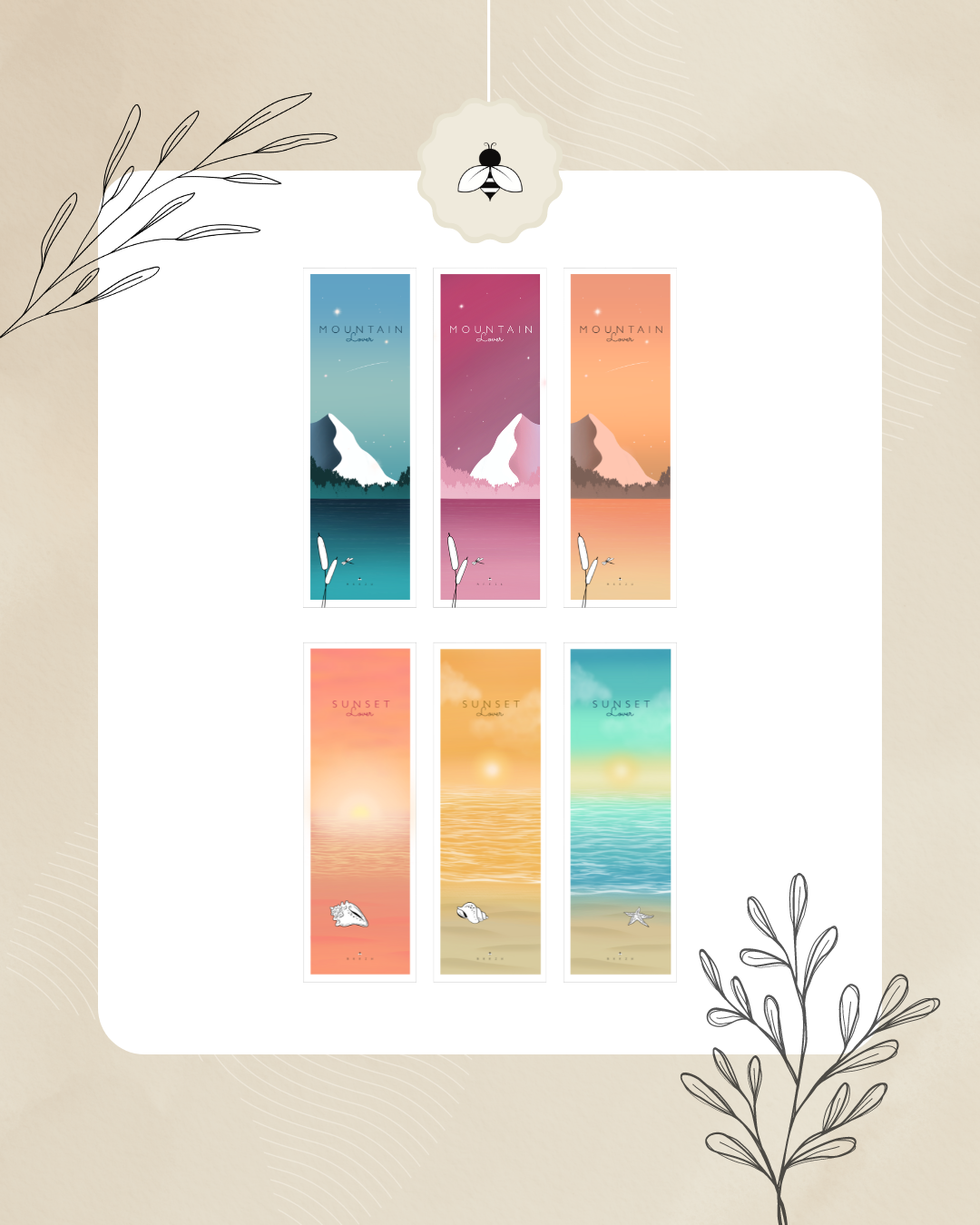 Marque-pages "SUNSET Lover"