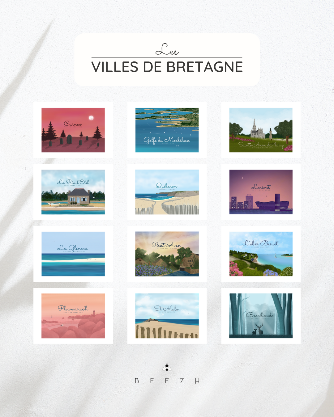 Affiche décorative «Quiberon, presqu’île intime»