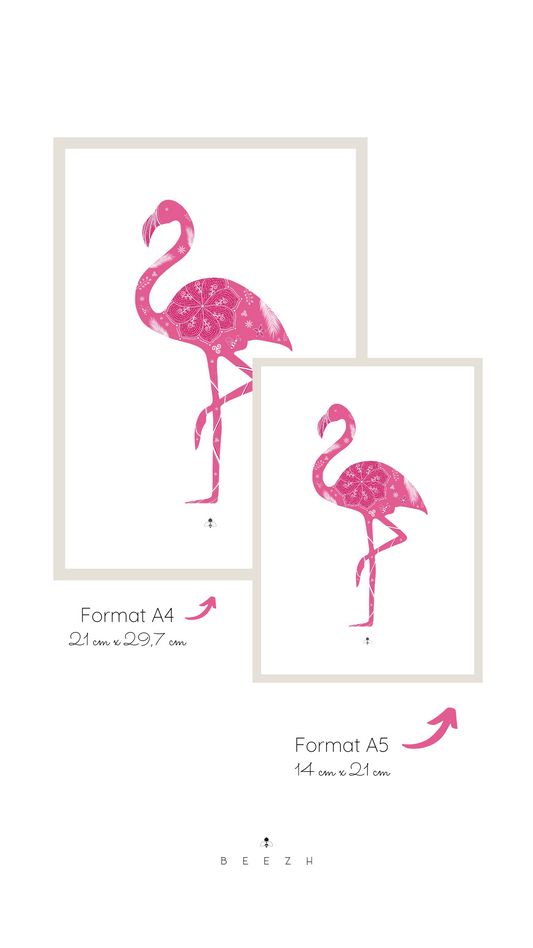 Affiche « Flamant rose »