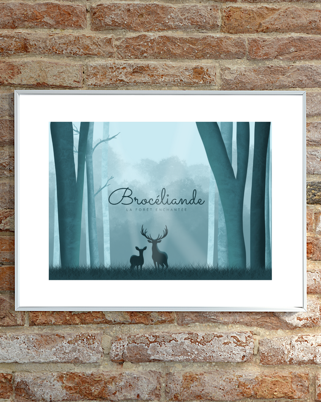 Affiche décorative «Brocéliande, la forêt enchantée»