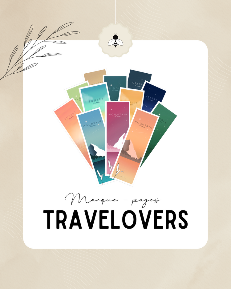 Collection de marque-pages "TRAVELOVERS"