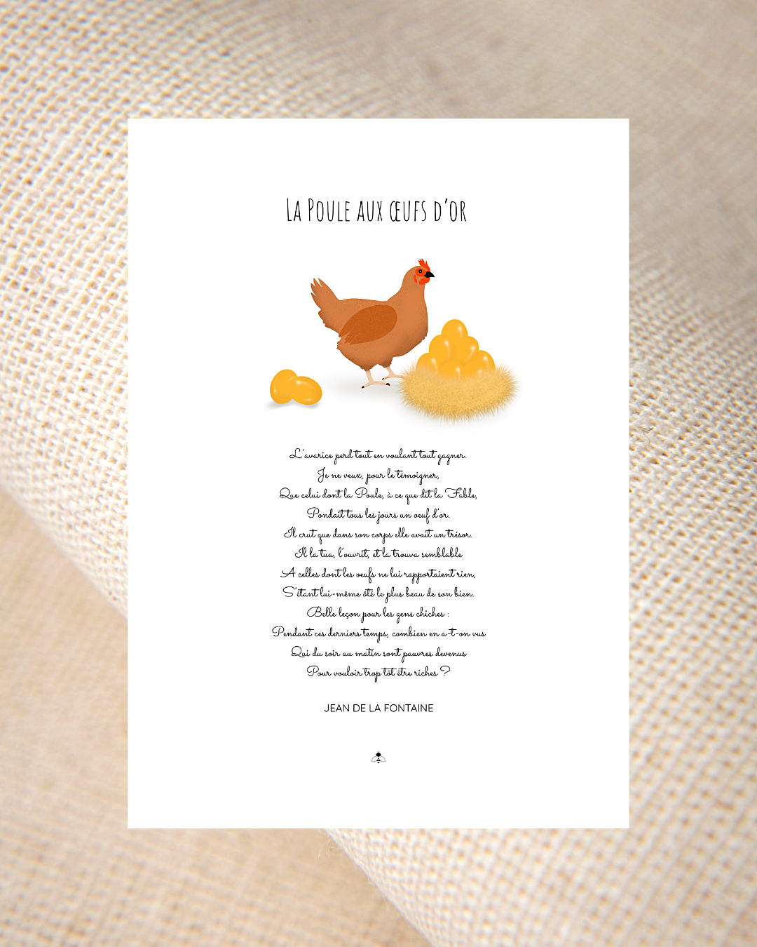 Affiche décorative « La poule aux œufs d’or »