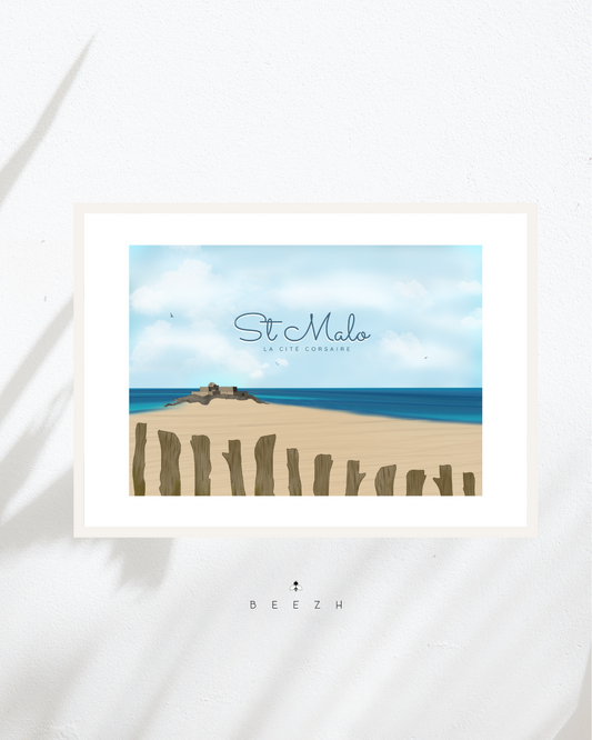 Affiche décorative «St Malo, la cité corsaire»