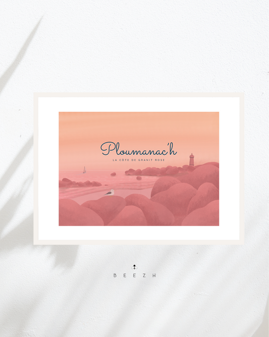 Affiche décorative «Ploumanac’h, la côte de granit rose»