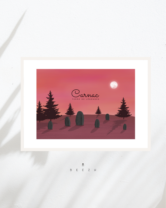 Affiche décorative «Carnac, terre de légendes»