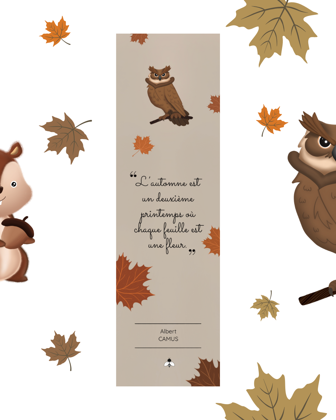 Marque-pages « Fall in love » - Collection d’automne