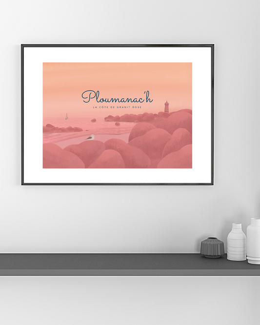 Affiche décorative «Ploumanac’h, la côte de granit rose»