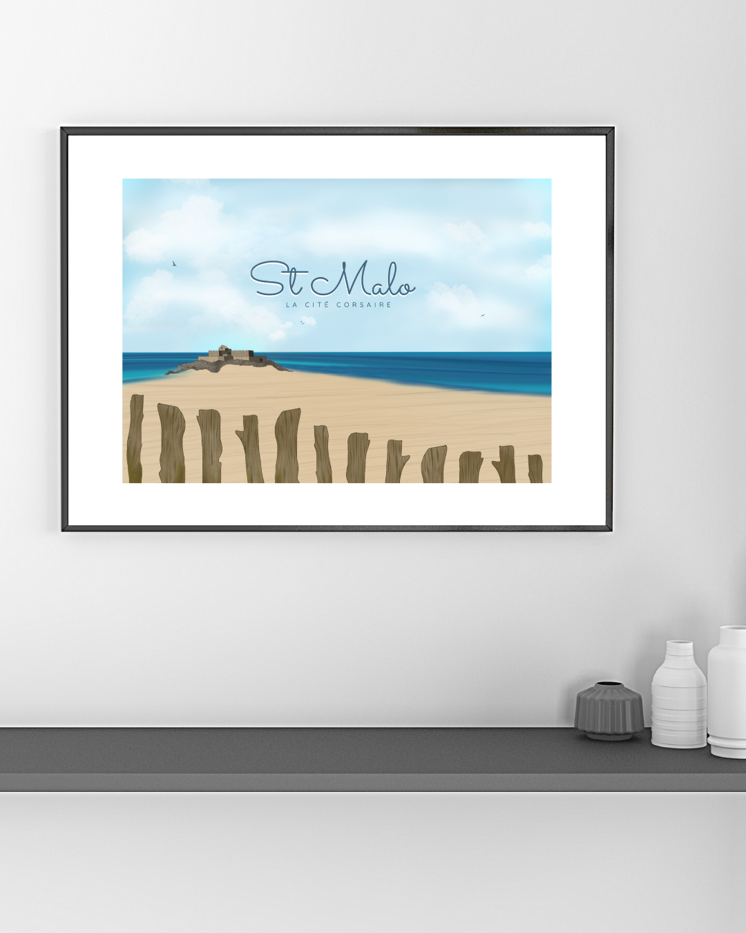 Affiche décorative «St Malo, la cité corsaire»