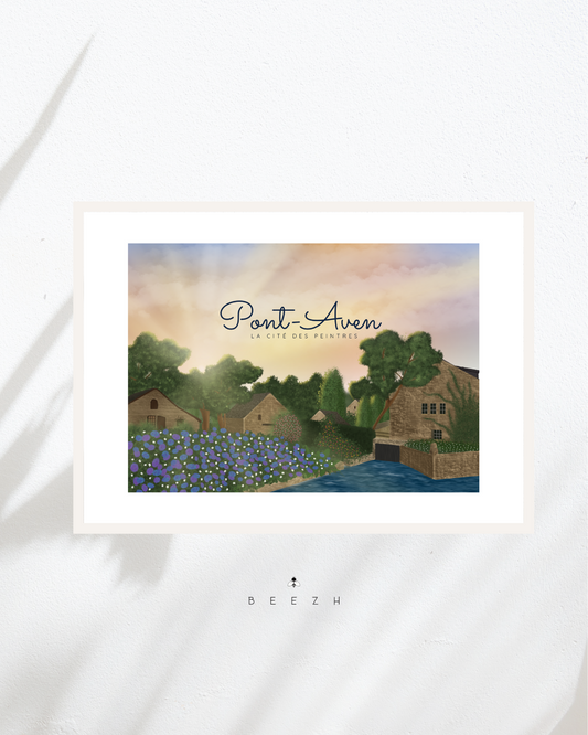 Affiche décorative «Pont-Aven, la cité des peintres»