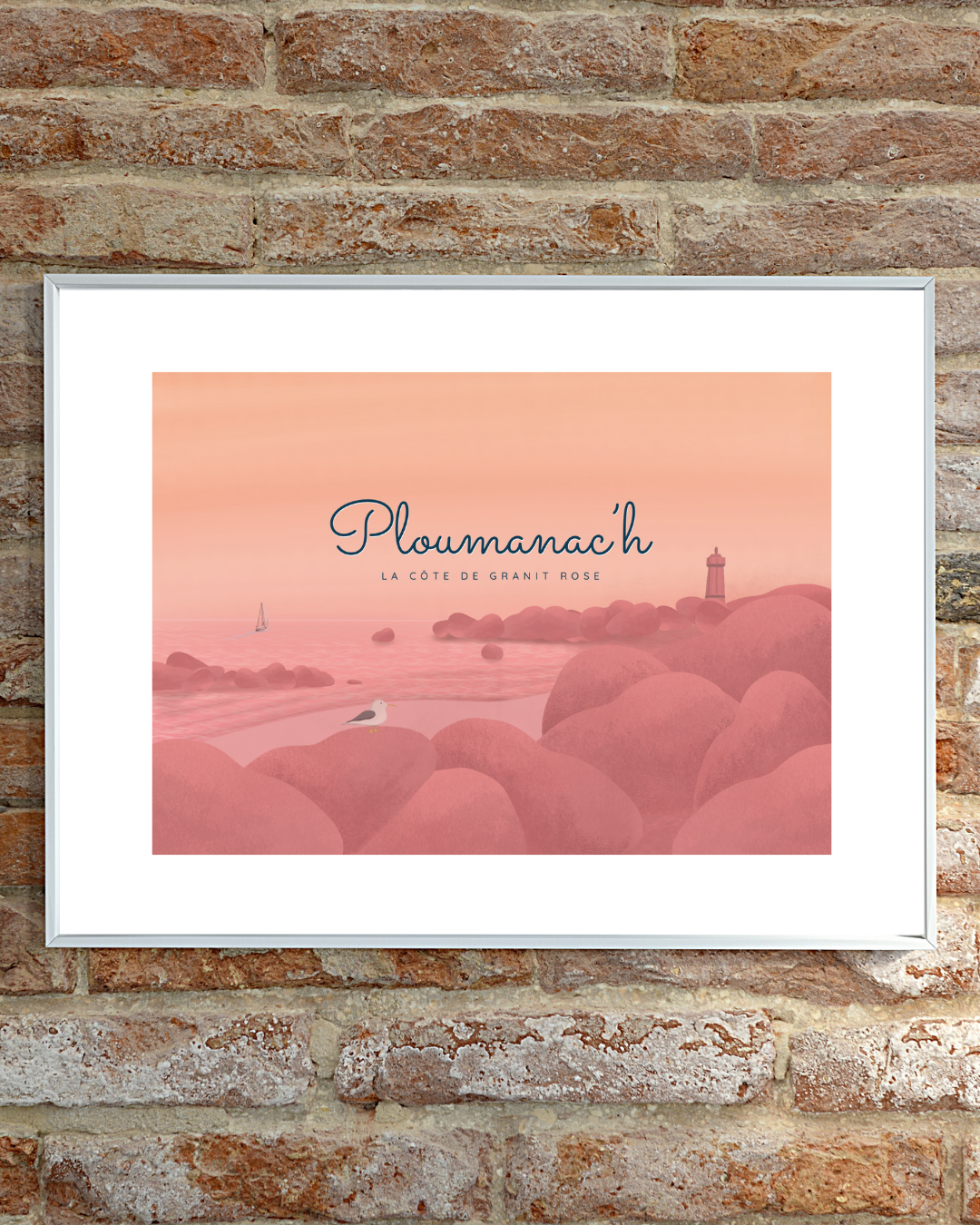 Affiche décorative «Ploumanac’h, la côte de granit rose»