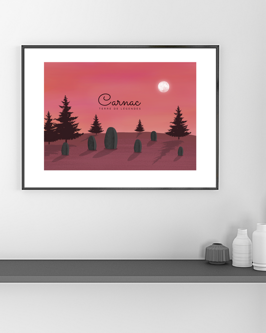 Affiche décorative «Carnac, terre de légendes»